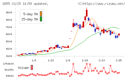 日本電子材料チャート