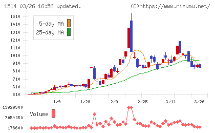 住石ホールディングスチャート