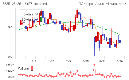 テックファームホールディングスチャート