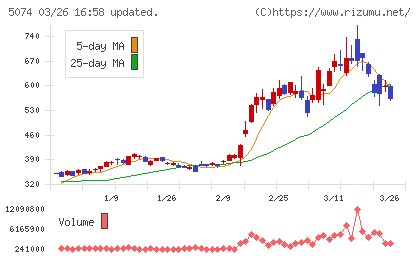 テスホールディングスチャート