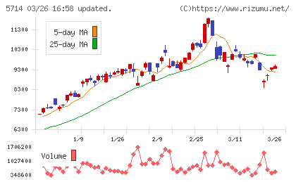 ＤＯＷＡホールディングスチャート
