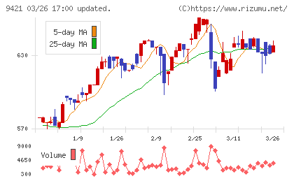 エヌジェイホールディングスチャート