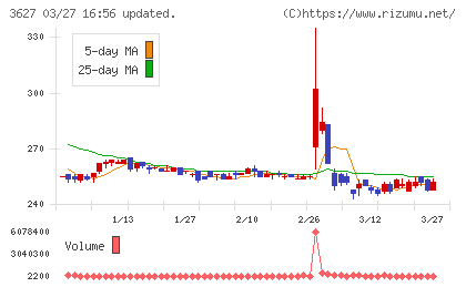 テクミラホールディングスチャート