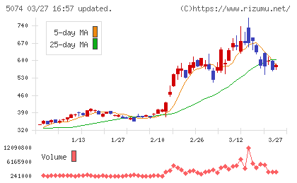 テスホールディングスチャート