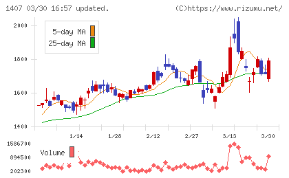 ウエストホールディングスチャート