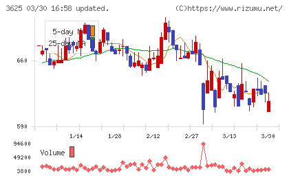 テックファームホールディングスチャート