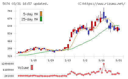 テスホールディングスチャート