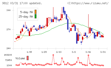 テーオーホールディングスチャート
