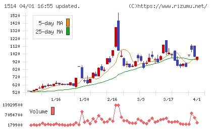 住石ホールディングスチャート