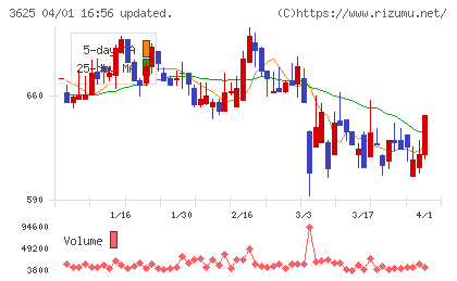 テックファームホールディングスチャート