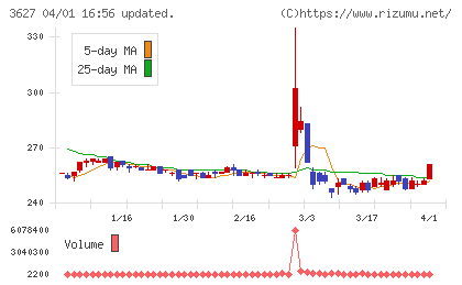 テクミラホールディングスチャート