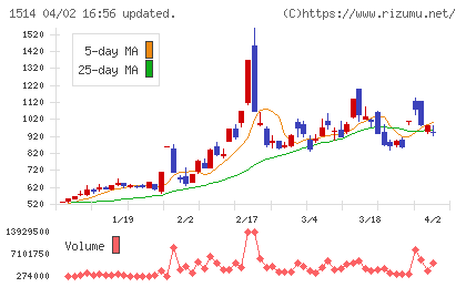 住石ホールディングスチャート