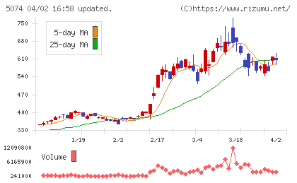 テスホールディングスチャート