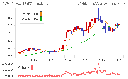 テスホールディングスチャート