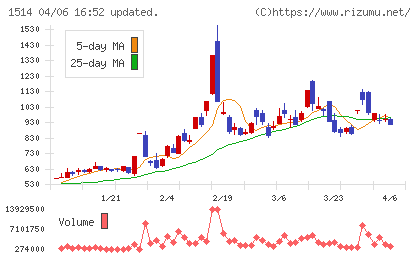住石ホールディングスチャート