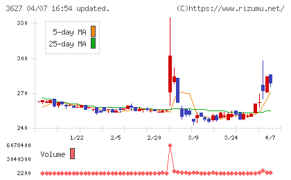 テクミラホールディングスチャート