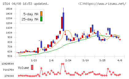 住石ホールディングスチャート