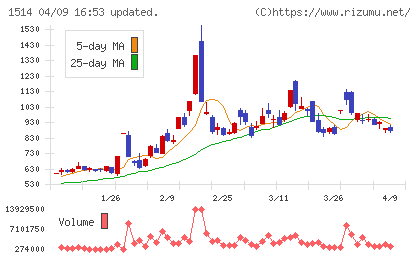 住石ホールディングスチャート