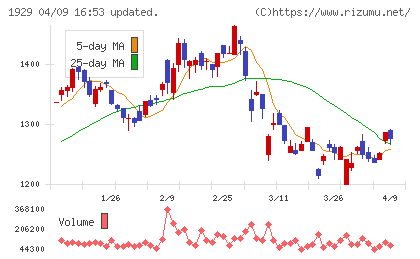 日特建設チャート