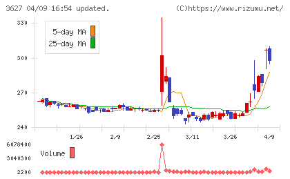 テクミラホールディングスチャート