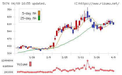 テスホールディングスチャート