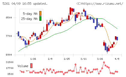リソルホールディングスチャート