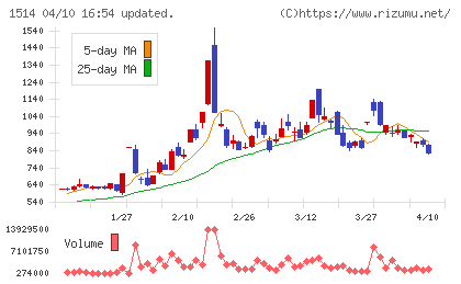 住石ホールディングスチャート