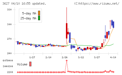 テクミラホールディングスチャート