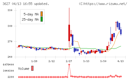 テクミラホールディングスチャート