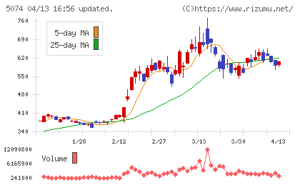 テスホールディングスチャート