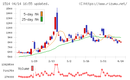 住石ホールディングスチャート