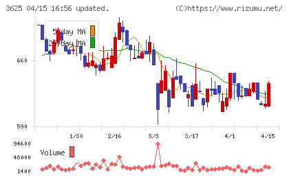 テックファームホールディングスチャート
