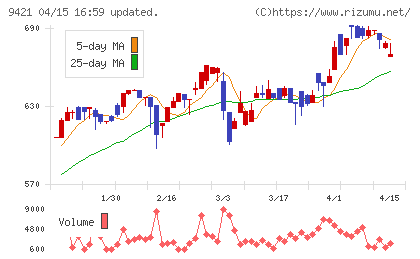 エヌジェイホールディングスチャート