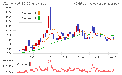 住石ホールディングスチャート