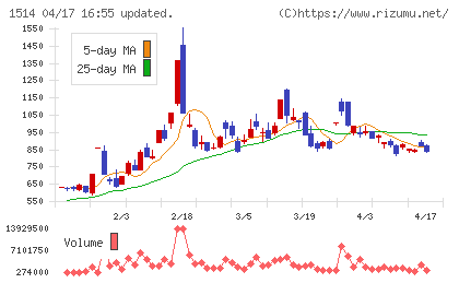 住石ホールディングスチャート