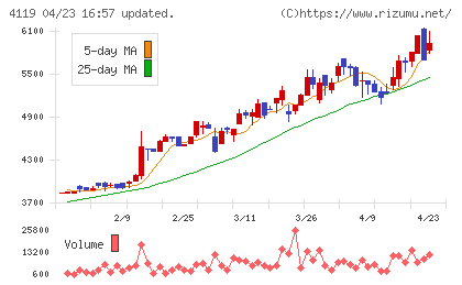 日本ピグメントホールディングスチャート