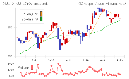 エヌジェイホールディングスチャート