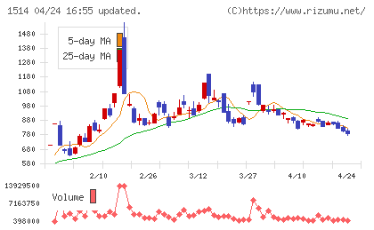 住石ホールディングスチャート