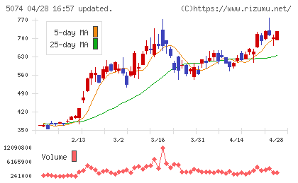 テスホールディングスチャート