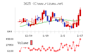 テックファームホールディングスチャート