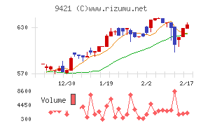 エヌジェイホールディングスチャート