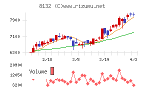 シナネンホールディングスチャート