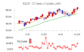 日本ピグメントホールディングスチャート